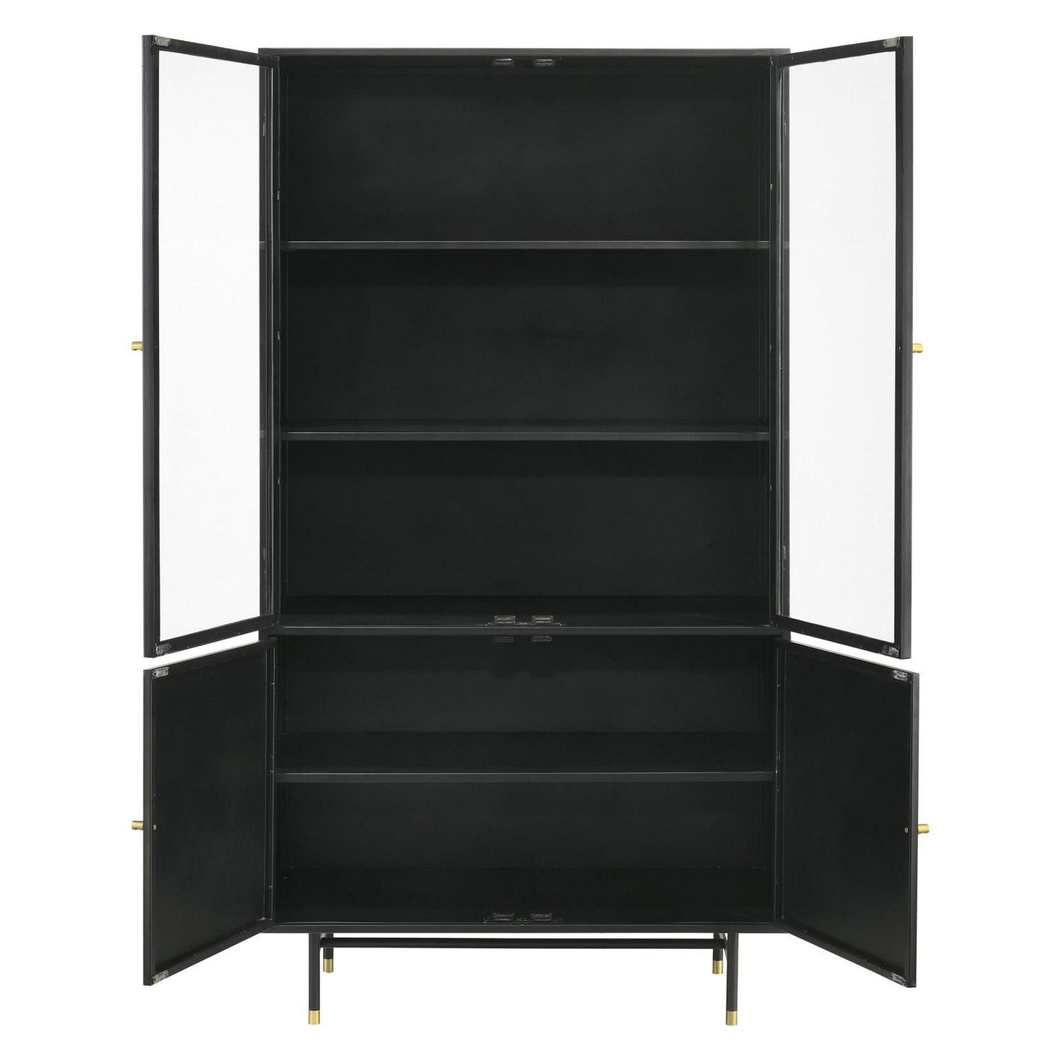 Santiago Rectangular 4-door Cabinet Matte Black 951134