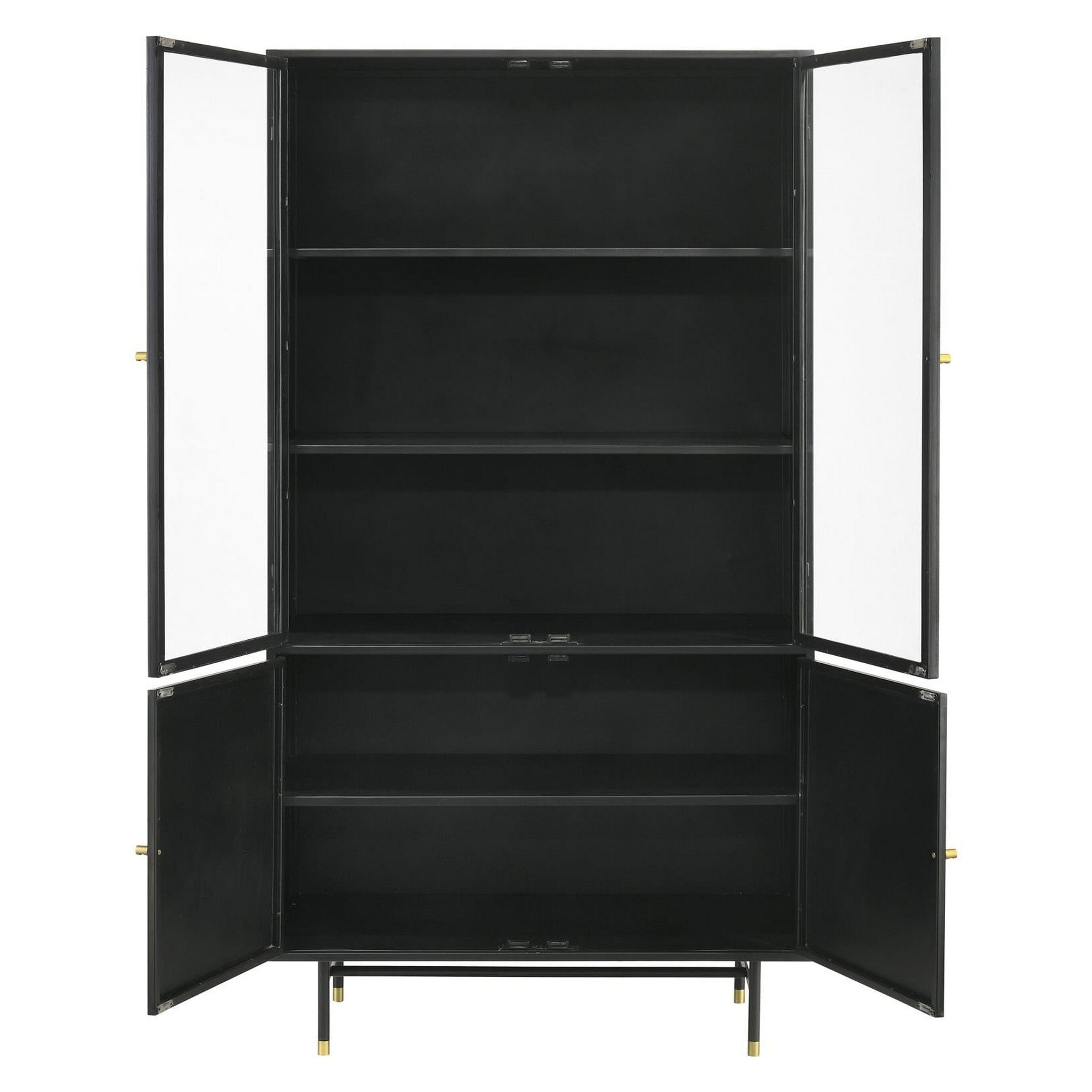Santiago Rectangular 4-door Cabinet Matte Black 951134