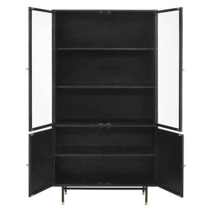 Santiago Rectangular 4-door Cabinet Matte Black 951134