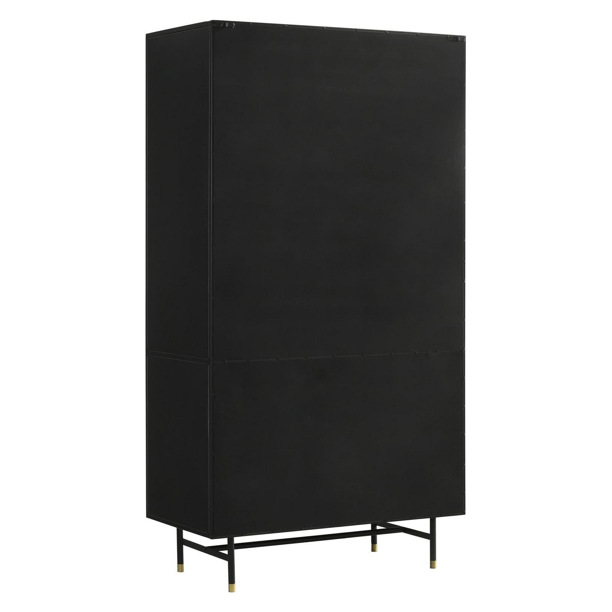 Santiago Rectangular 4-door Cabinet Matte Black 951134