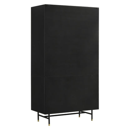 Santiago Rectangular 4-door Cabinet Matte Black 951134