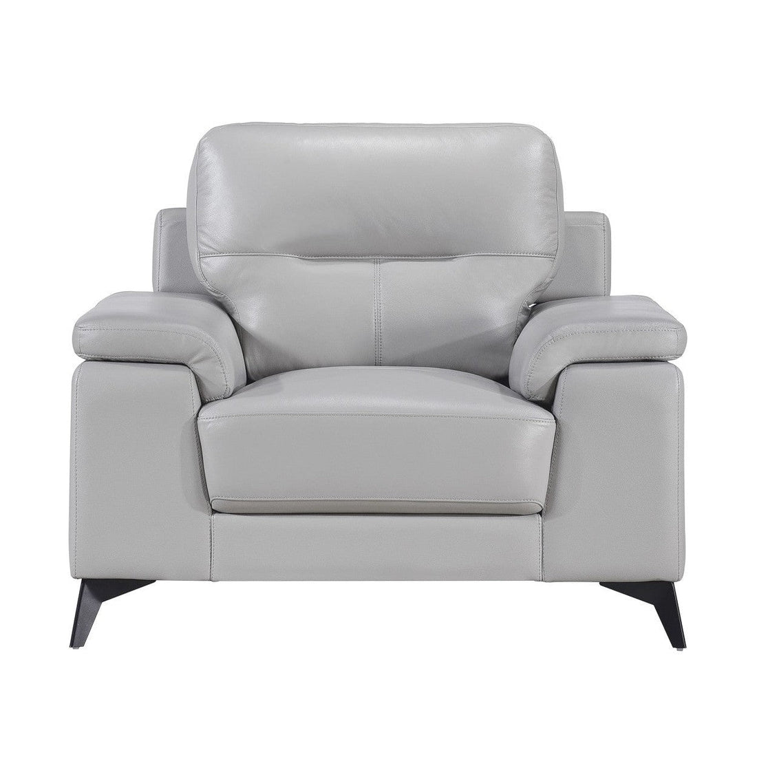 CHAIR, SILVER TOP GRAIN LEATHER MATCH PVC 9514SVE-1