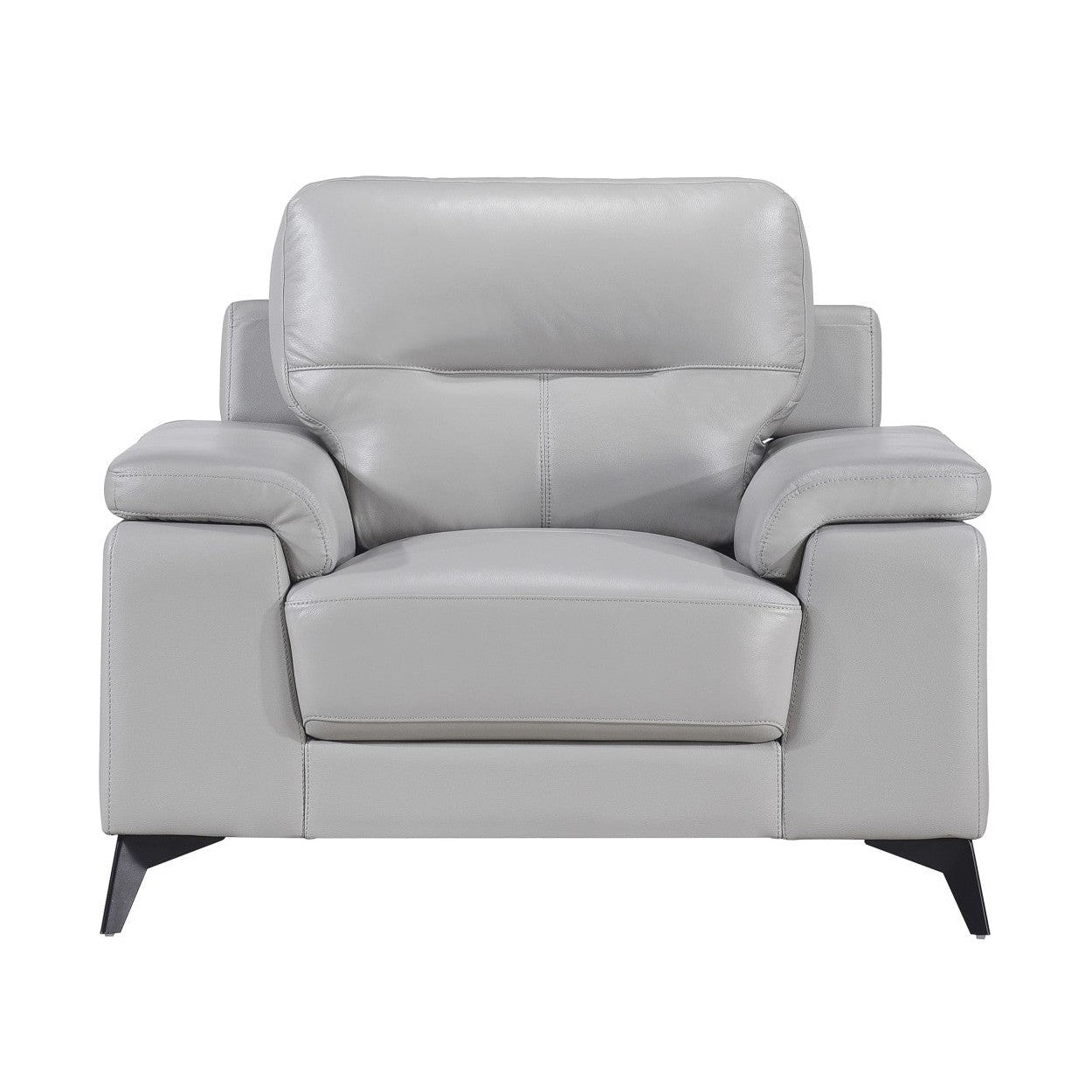 CHAIR, SILVER TOP GRAIN LEATHER MATCH PVC 9514SVE-1
