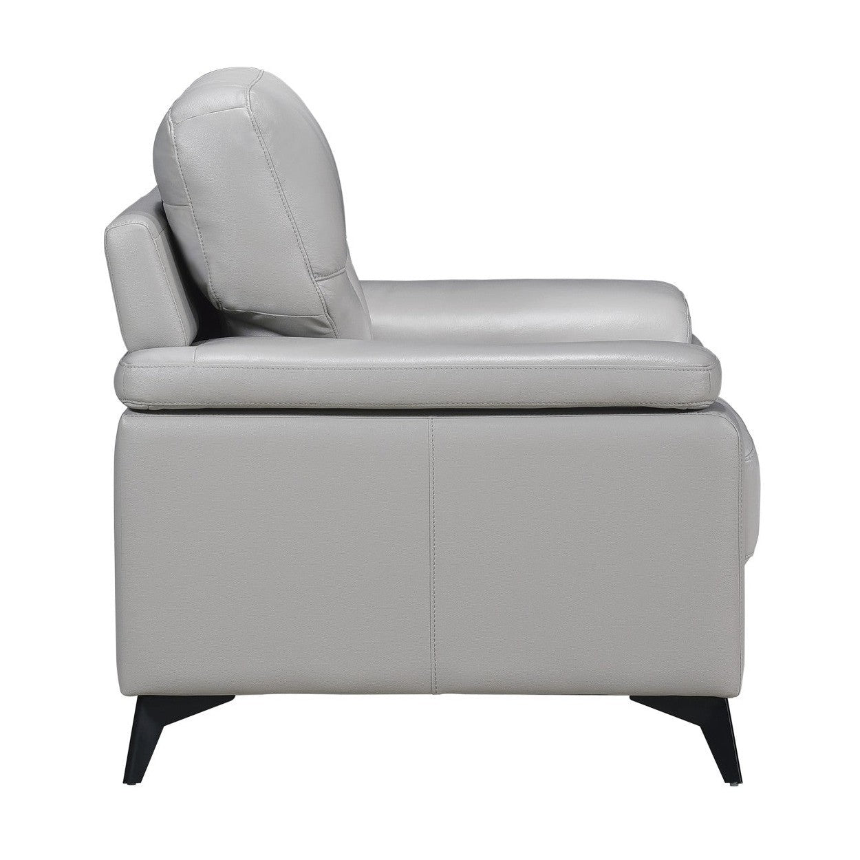CHAIR, SILVER TOP GRAIN LEATHER MATCH PVC 9514SVE-1