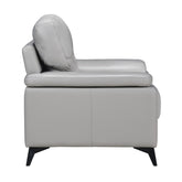 CHAIR, SILVER TOP GRAIN LEATHER MATCH PVC 9514SVE-1