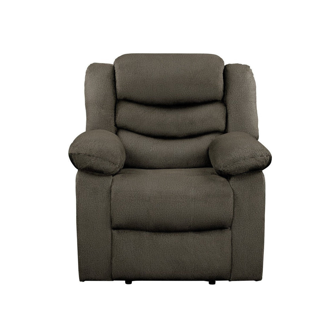 RECLINING CHAIR, BROWN 100% POLYESTER 9526BR-1