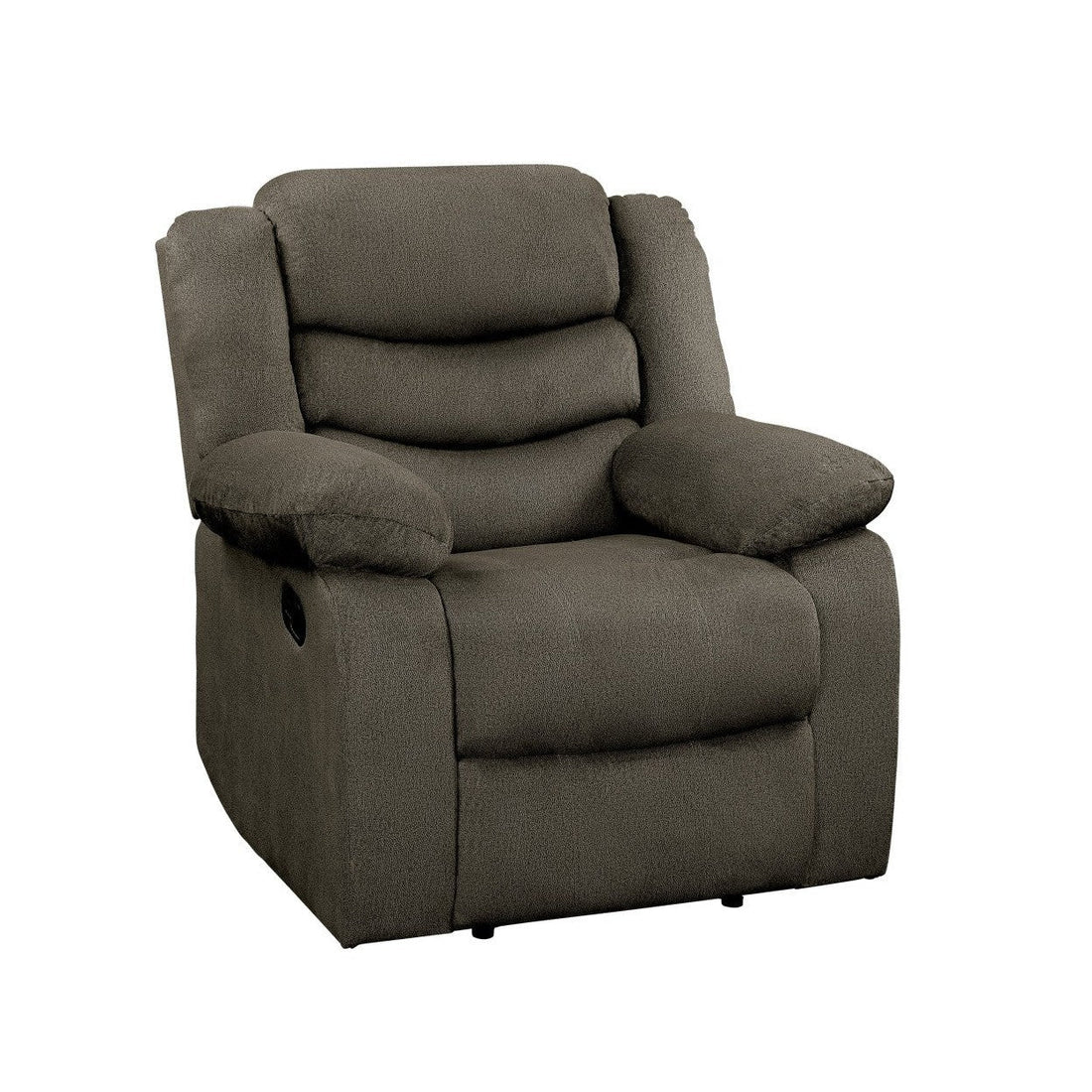 RECLINING CHAIR, BROWN 100% POLYESTER 9526BR-1