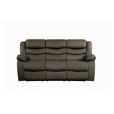 DOUBLE RECLINING SOFA, BROWN 100% POLYESTER 9526BR-3
