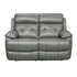 DOUBLE RECLINING LOVE SEAT, GRAY TOP GRAIN LEATHER MATCH PVC 9529GRY-2