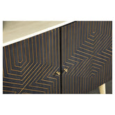Ixora 2-door Accent Cabinet White Washed and Black 953430