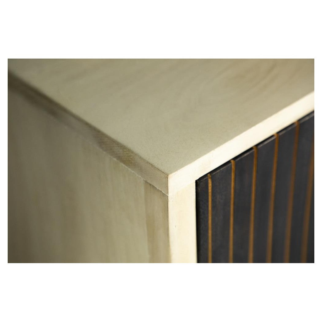Ixora 2-door Accent Cabinet White Washed and Black 953430