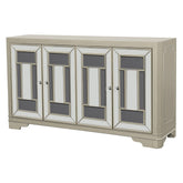 Toula 4-door Accent Cabinet Smoke and Champagne 953487