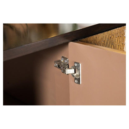 Zira Sunburst 4-door Accent Cabinet Brown and Antique Gold 953497