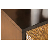 Zira Sunburst 4-door Accent Cabinet Brown and Antique Gold 953497