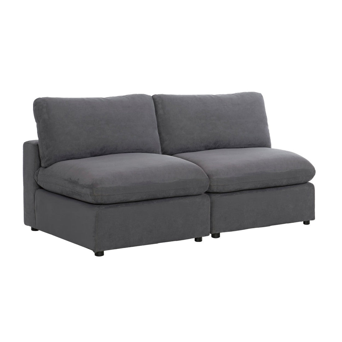 (2)Armless Love Seat 9546GY-2AC*