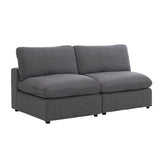 (2)Armless Love Seat 9546GY-2AC*