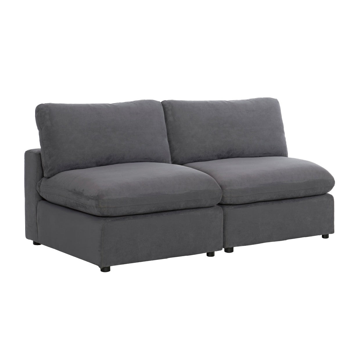(2)Armless Love Seat 9546GY-2AC*