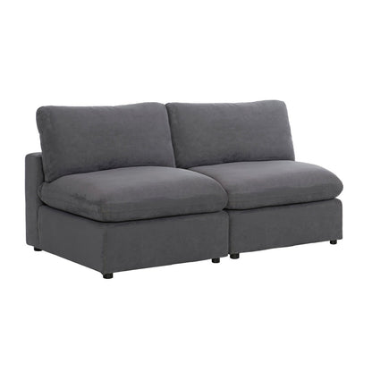 (2)Armless Love Seat 9546GY-2AC*