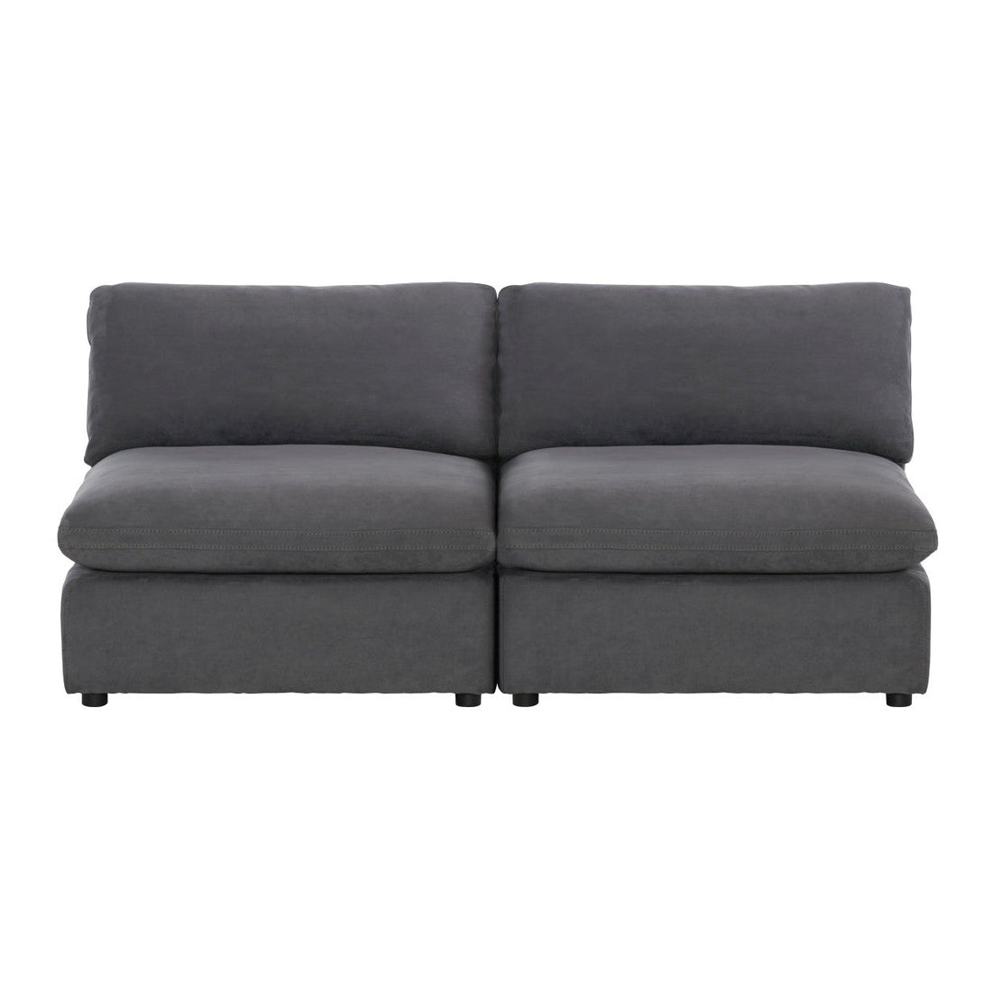 (2)Armless Love Seat 9546GY-2AC*