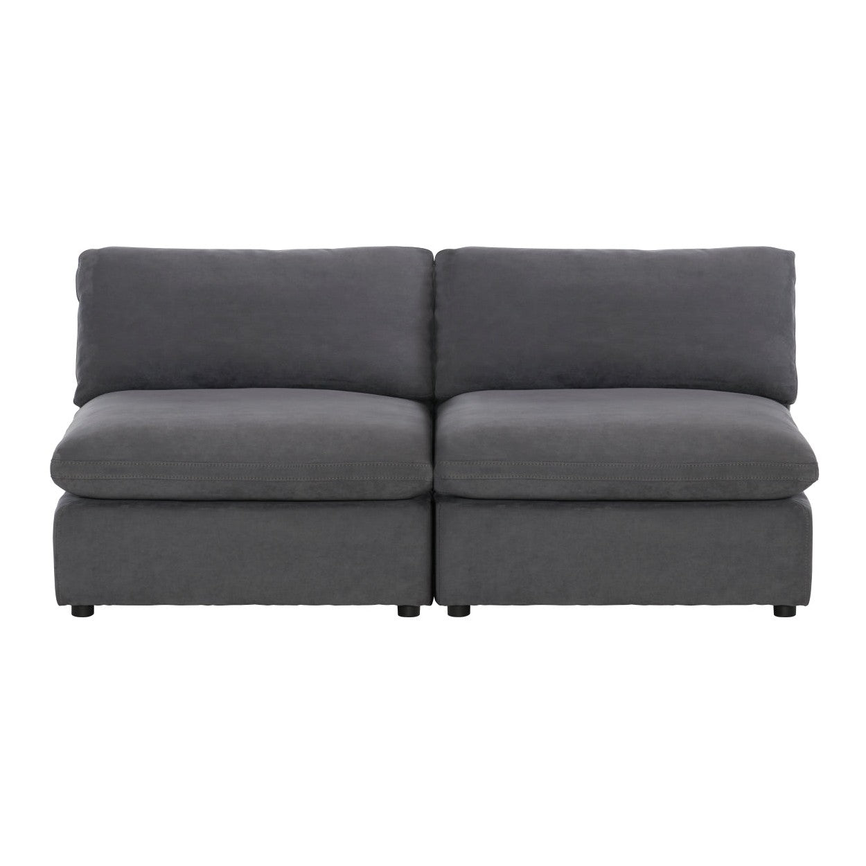 (2)Armless Love Seat 9546GY-2AC*