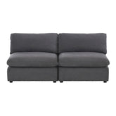 (2)Armless Love Seat 9546GY-2AC*