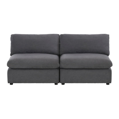 (2)Armless Love Seat 9546GY-2AC*