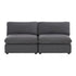 (2)Armless Love Seat 9546GY-2AC*