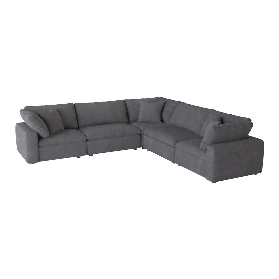 (5)5-Piece Modular Sectional 9546GY*5SC