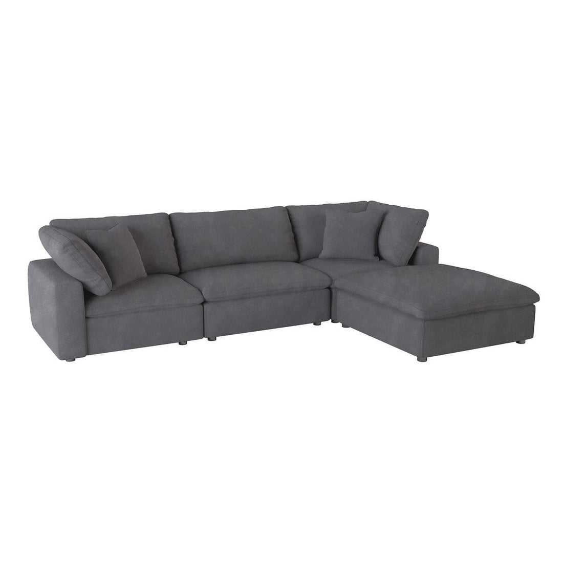 (4)4-Piece Modular Sectional wit Ottoman 9546GY*4OT