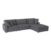 (4)4-Piece Modular Sectional wit Ottoman 9546GY*4OT