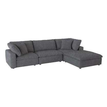 (4)4-Piece Modular Sectional wit Ottoman 9546GY*4OT