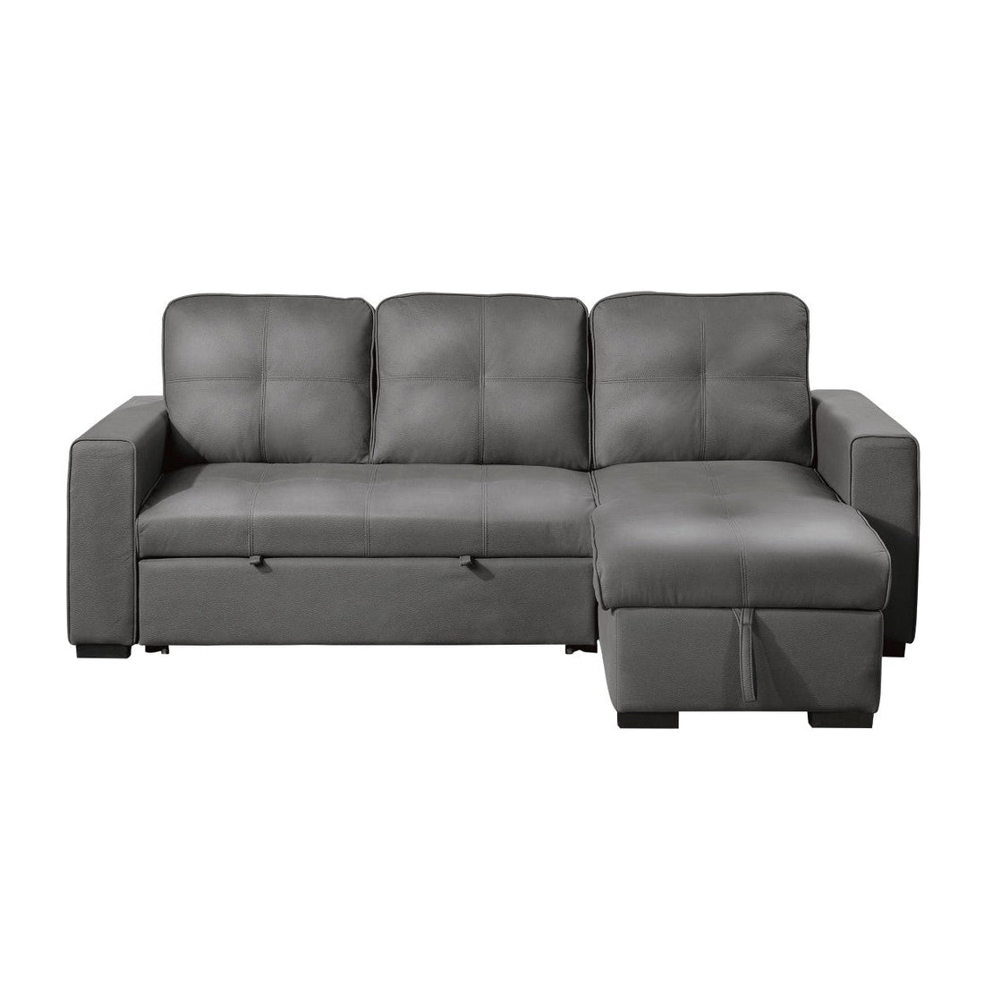 (2)2-Piece Reversible Sectional with Pull-out Bed and Hidden Storage 9569NFGY*SC