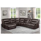 (6)6-Piece Power Reclining Sectional with Left Chaise 9579BRW*6LCRRPW