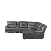 (6)6-Piece Power Reclining Sectional 9579GRY*6LRRCPW