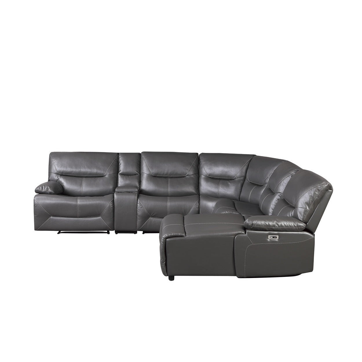 (6)6-Piece Power Reclining Sectional 9579GRY*6LRRCPW