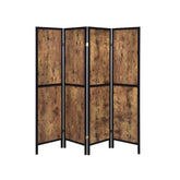 Deepika 4-panel Folding Screen Antique Nutmeg and Black 961413