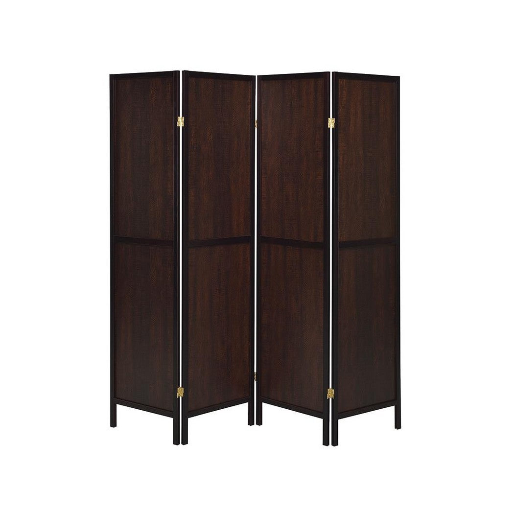 Deepika 4-panel Folding Screen Tobacco and Cappuccino 961414