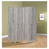 Deepika 4-panel Folding Screen Grey Driftwood 961415