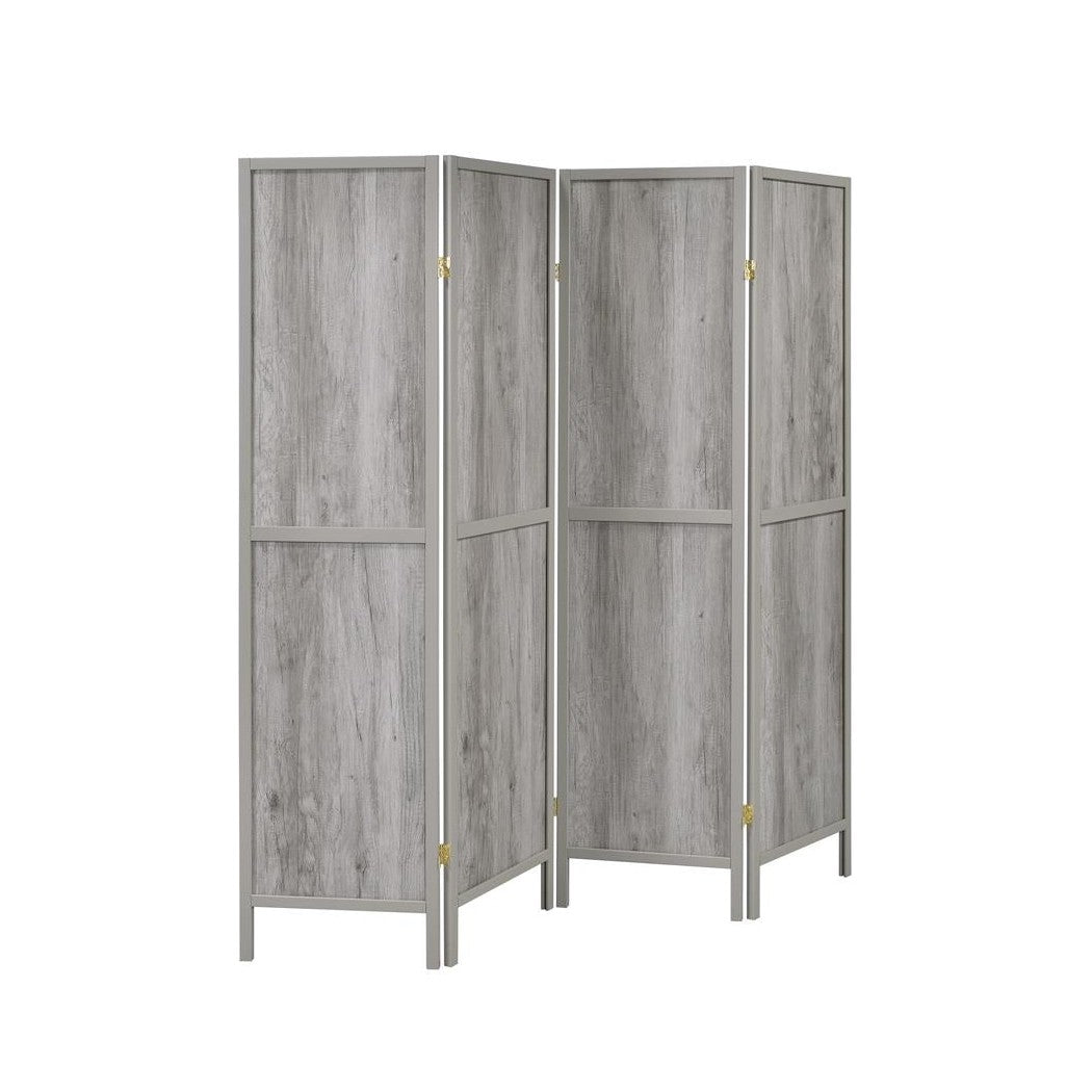 Deepika 4-panel Folding Screen Grey Driftwood 961415