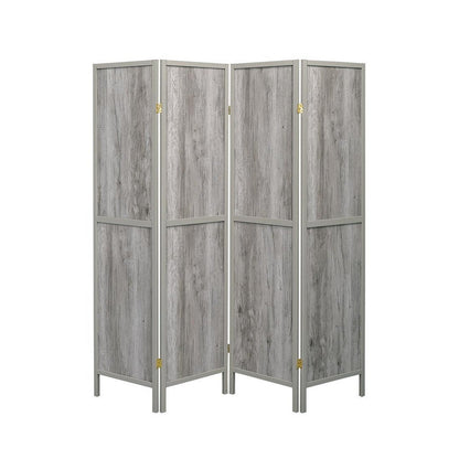 Deepika 4-panel Folding Screen Grey Driftwood 961415