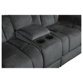 DOUBLE GLIDER RECLINING LOVE SEAT W/ CNTR CONSOLE 9636CC-2