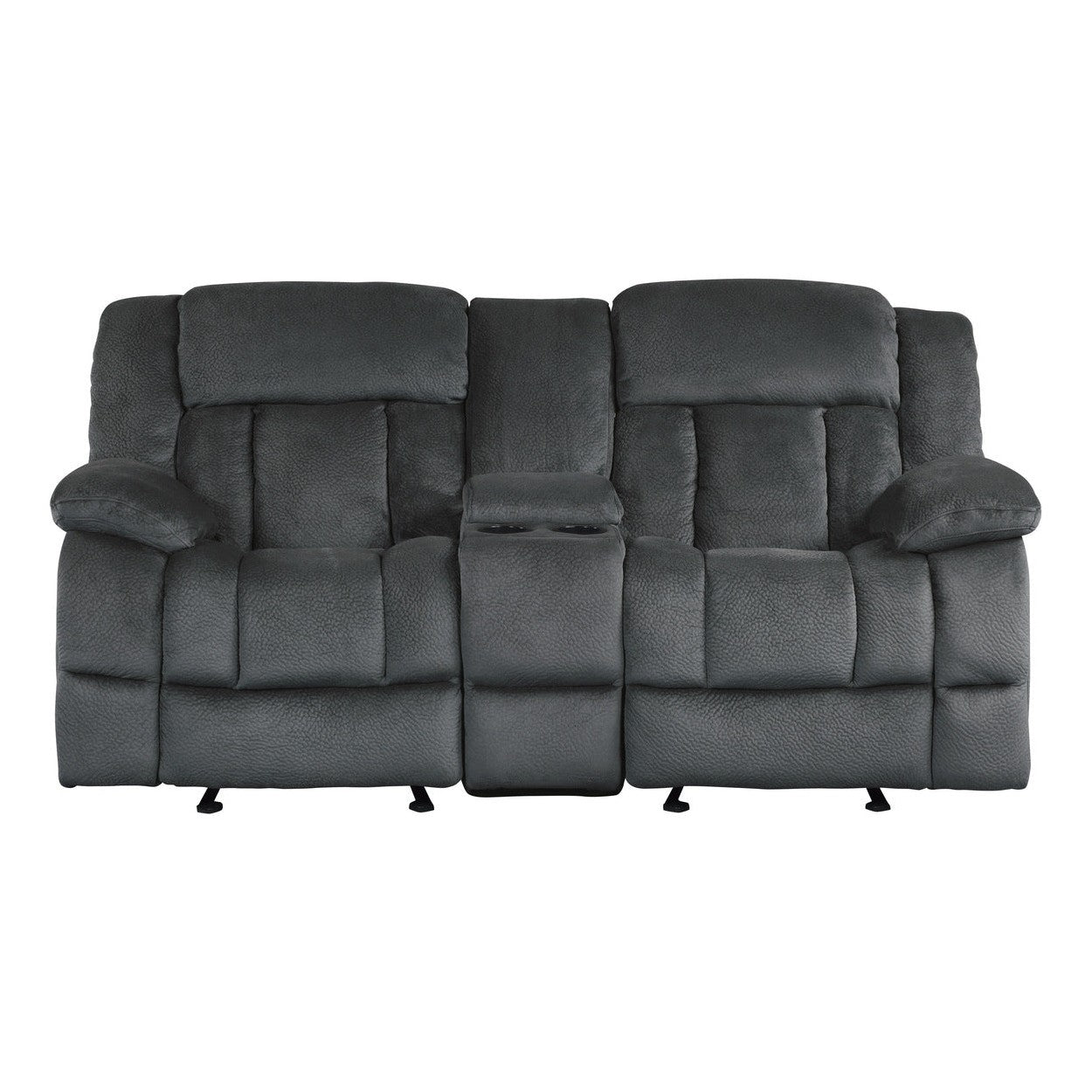 DOUBLE GLIDER RECLINING LOVE SEAT W/ CNTR CONSOLE 9636CC-2
