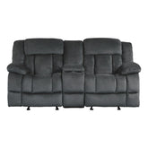 DOUBLE GLIDER RECLINING LOVE SEAT W/ CNTR CONSOLE 9636CC-2