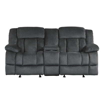 DOUBLE GLIDER RECLINING LOVE SEAT W/ CNTR CONSOLE 9636CC-2