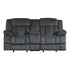 DOUBLE GLIDER RECLINING LOVE SEAT W/ CNTR CONSOLE 9636CC-2