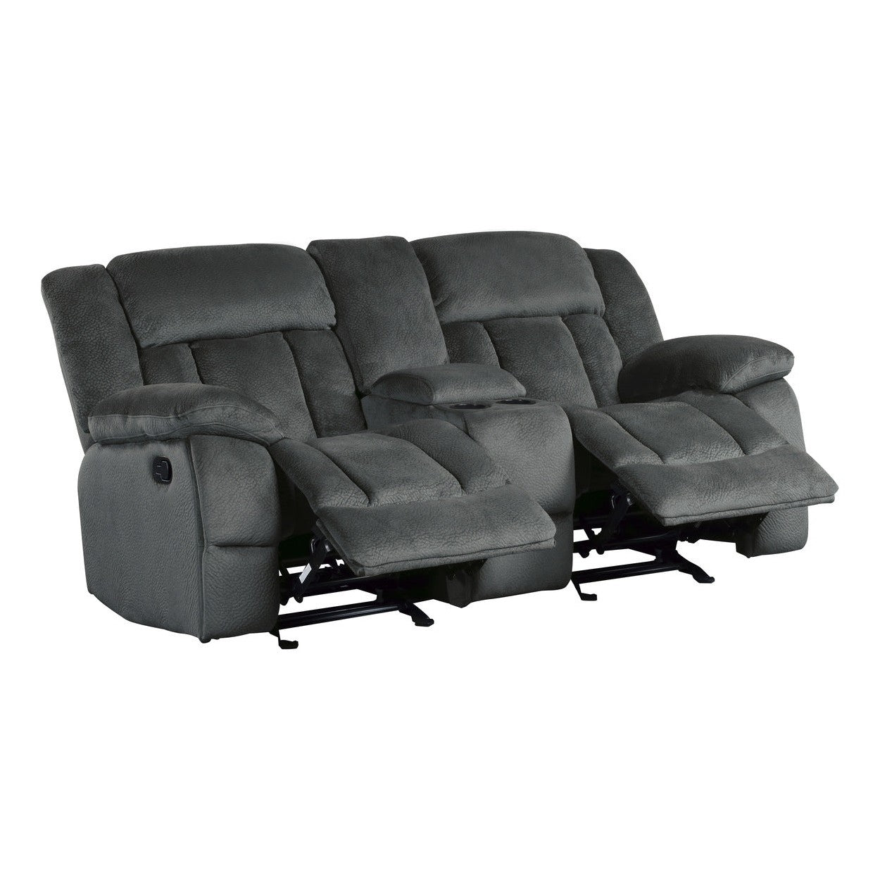 DOUBLE GLIDER RECLINING LOVE SEAT W/ CNTR CONSOLE 9636CC-2