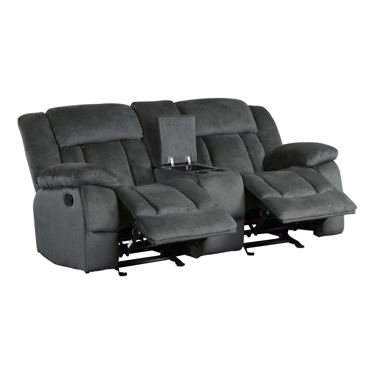 DOUBLE GLIDER RECLINING LOVE SEAT W/ CNTR CONSOLE 9636CC-2