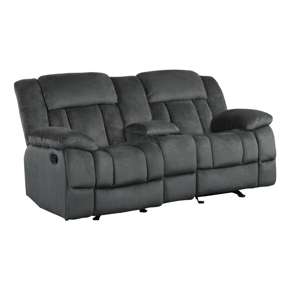 DOUBLE GLIDER RECLINING LOVE SEAT W/ CNTR CONSOLE 9636CC-2