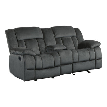 DOUBLE GLIDER RECLINING LOVE SEAT W/ CNTR CONSOLE 9636CC-2