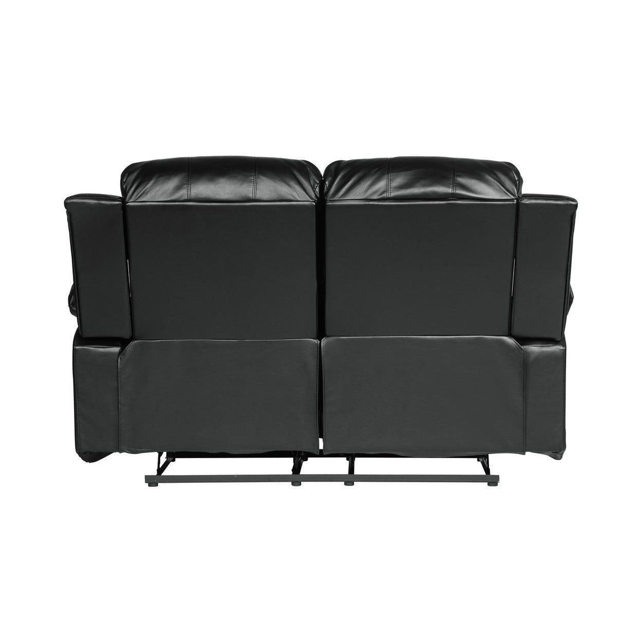DOUBLE RECLINING LOVE SEAT, BLACK BONDED LEATHER MATCH 9700BLK-2
